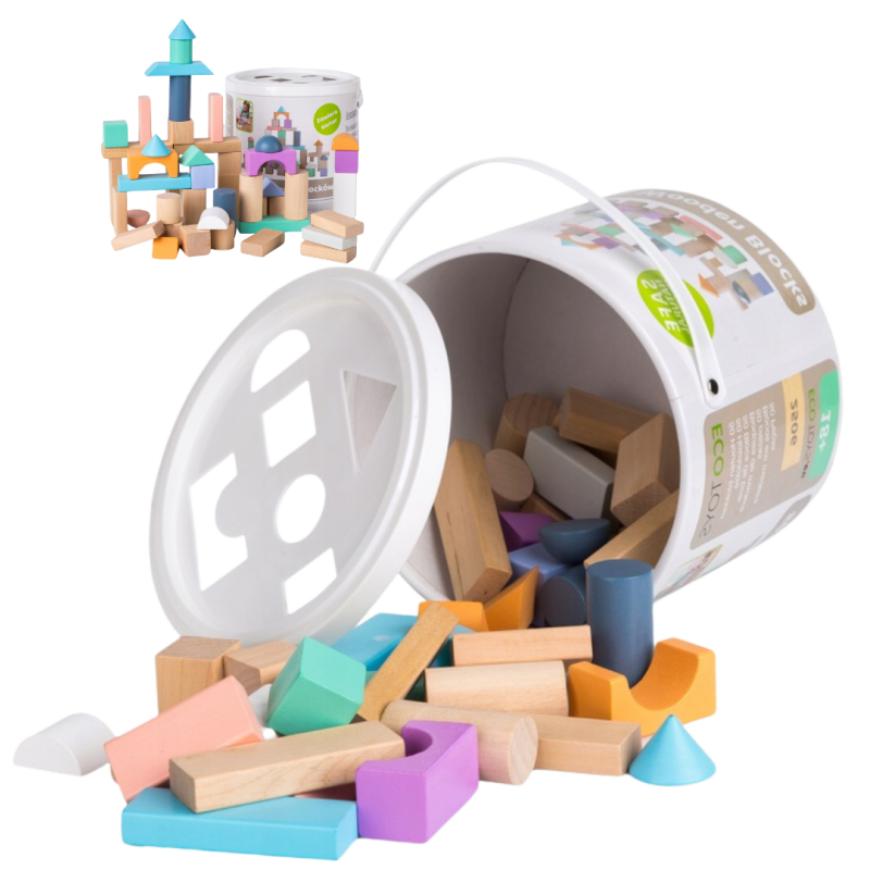 klocki drewniane 50 szt w wiaderku z sorterem Ecotoys.png