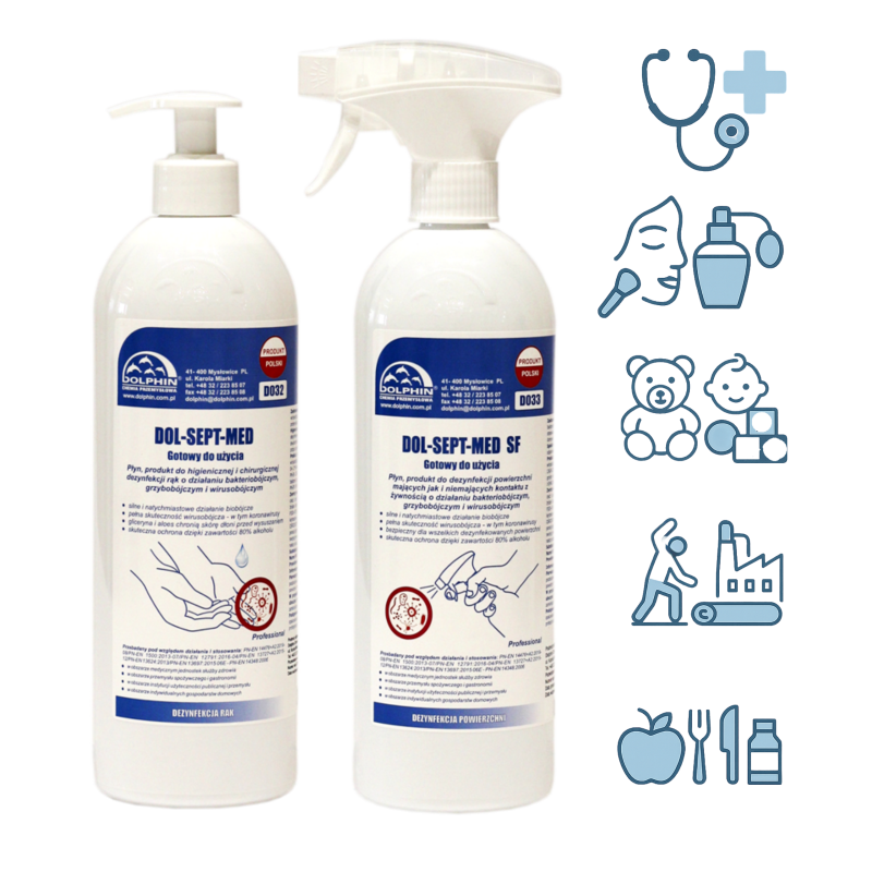 Zestaw Dolsept Med + Dolsept Med SF (2 × 0,75 L)