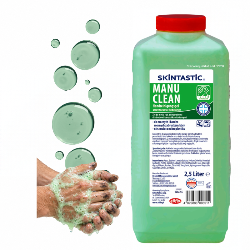 Skintastic zielony Manu żel do rąk 2,5 L